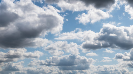 Summer cloudy blue sky. Cloudy background