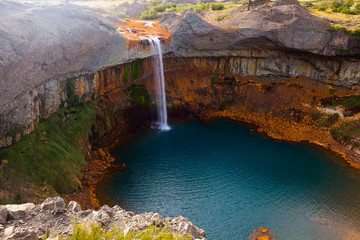 Salto del Agrio waterfall and Agrio river