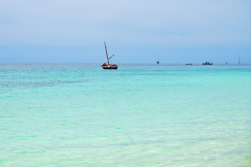 Dhow boat. Zanzibar, Tanzania, Africa