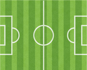 青々とした芝生のサッカー場イラスト © enra