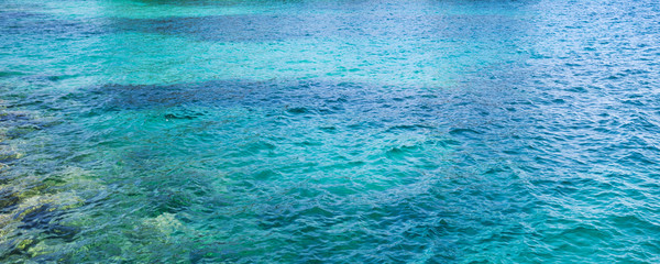 Deep blue water of Mediterranean Sea, natural photo