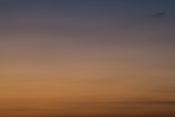 Sky gradient from blue to orange sunset