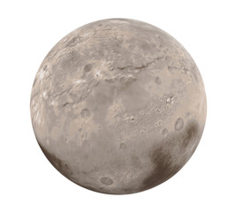 Charon, Moon of Dwarf Planet Pluto Isolated