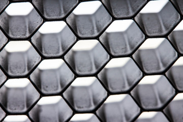 Black Honeycomb Netting on a white background