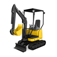 Mini Excavator Isolated