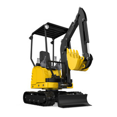 Mini Excavator Isolated