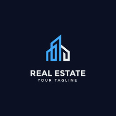 real estate logo template vector modern