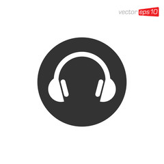 Headphone Icon Design Vector