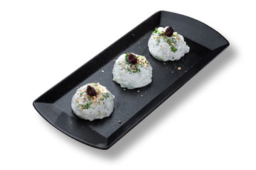 Delicious white salad balls