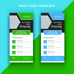 Medical dl rack card template