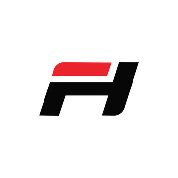 Initial letter fh or hf logo vector design template