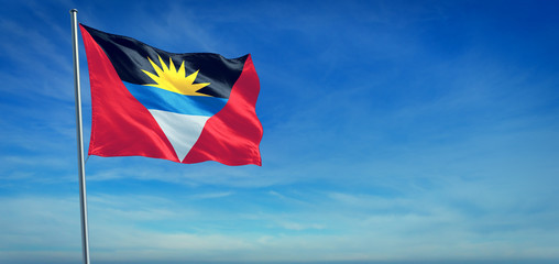 The National flag of Antigua and Barbuda