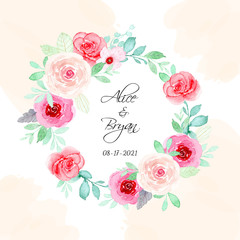 lovely watercolor floral wreath
