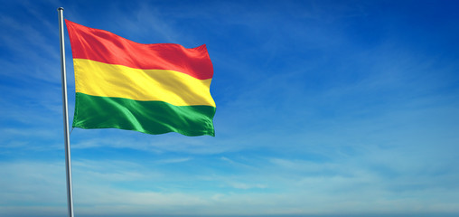 The National flag of Bolivia