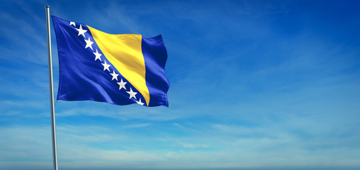 The National flag of Bosnia and Herzegovina