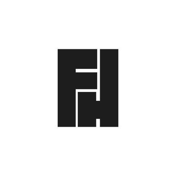 initial letter  fh or hf logo vector logo design