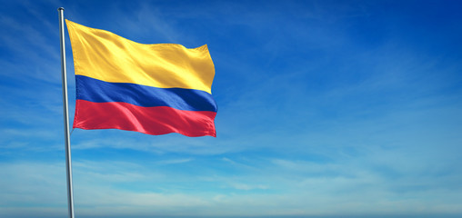 The National flag of Colombia