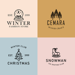 ELEGANT FEMININE CHRISTMAS EDITABLE LOGO TEMPLATE