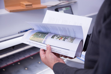 Printing activity with a guillotine.