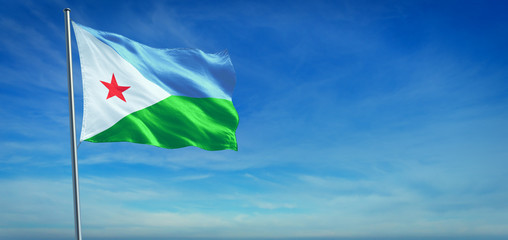 The National flag of Djibouti