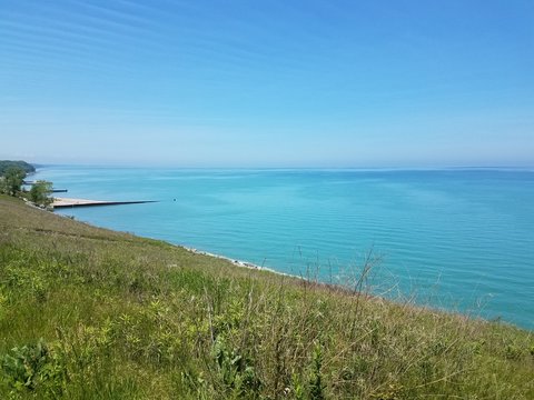 Lake Michigan At Highland Park By Fort Sheridan