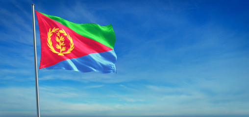 The National flag of Eritrea