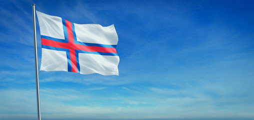 The National flag of Faroe Islands