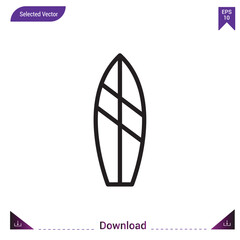 surfboard icon vector . Best modern, simple, isolated, application ,seasons icons, logo, flat icon for website design or mobile applications, UI / UX design vector format