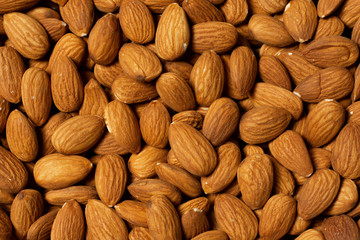 Background of natural almond nuts 
