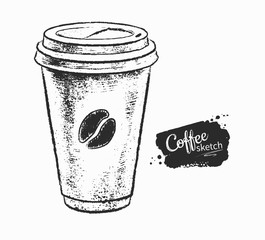 Illustration of paper coffee cup