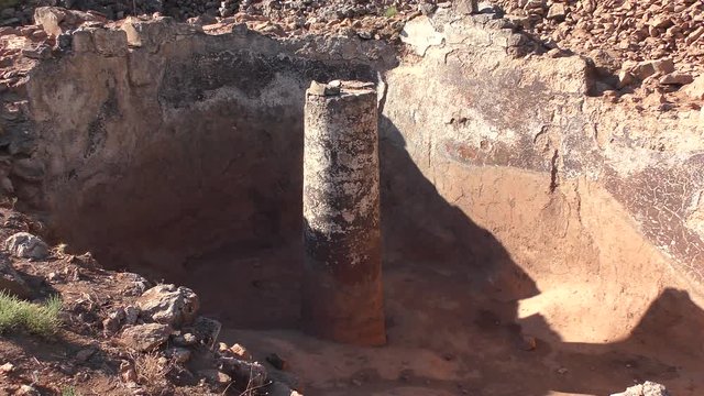 Impressive view on the historical site of Lavrion Ancient Silver Mines