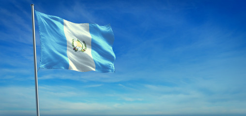 The National flag of Guatemala