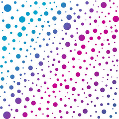 Blue and pink gradient vector pattern with circles. Abstract style design with bubbles. Template for beautiful sites.