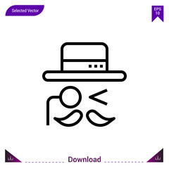 sir icon vector . Best modern, simple, isolated, application ,job-resume icons, logo, flat icon for website design or mobile applications, UI / UX design vector format