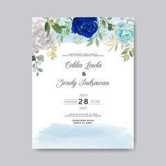 wedding invitation with beautiful floral themes