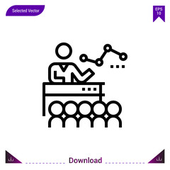 presentation icon vector . Best modern, simple, isolated, application ,job-resume icons, logo, flat icon for website design or mobile applications, UI / UX design vector format