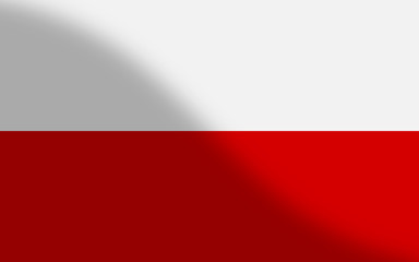 national flag of polnad. shiny
