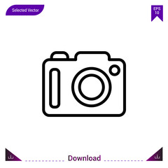 photo-camera icon vector . Best modern, simple, isolated, application , logo, flat icon for website design or mobile applications, UI / UX design vector format