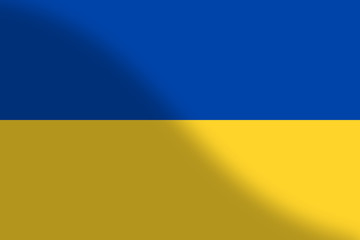 national flag of ukraine. shiny