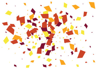 Festive color rectangle confetti background. Abstract frame confetti texture for holiday, postcard, poster, website, carnivals, birthday and children's parties. Cover confetti mock-up. Wedding card