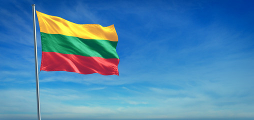 The National flag of Lithuania