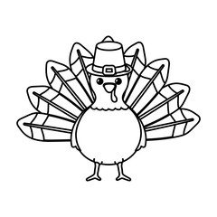 Turkey of thanksgiving day vector design