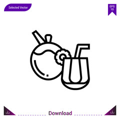 juice icon vector . Best modern, simple, isolated, application , logo, flat icon for website design or mobile applications, UI / UX design vector format