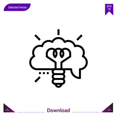 idea icon vector . Best modern, simple, isolated, application ,job-resume icons, logo, flat icon for website design or mobile applications, UI / UX design vector format