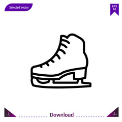 ice-skating icon vector . Best modern, simple, isolated, application ,seasons icons, logo, flat icon for website design or mobile applications, UI / UX design vector format