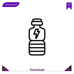 energy drink icon vector . Best modern, simple, isolated, application , logo, flat icon for website design or mobile applications, UI / UX design vector format