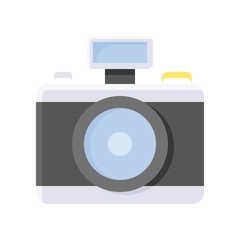 art and craft related camera vector in filled or editable stroke design