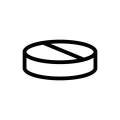 antibiotic icon vector. A thin line sign. Isolated contour symbol illustration