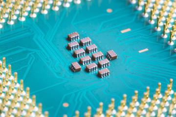 Computer Technology: Close up of a the cpu central processing unit