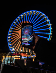 ferris wheel at night 